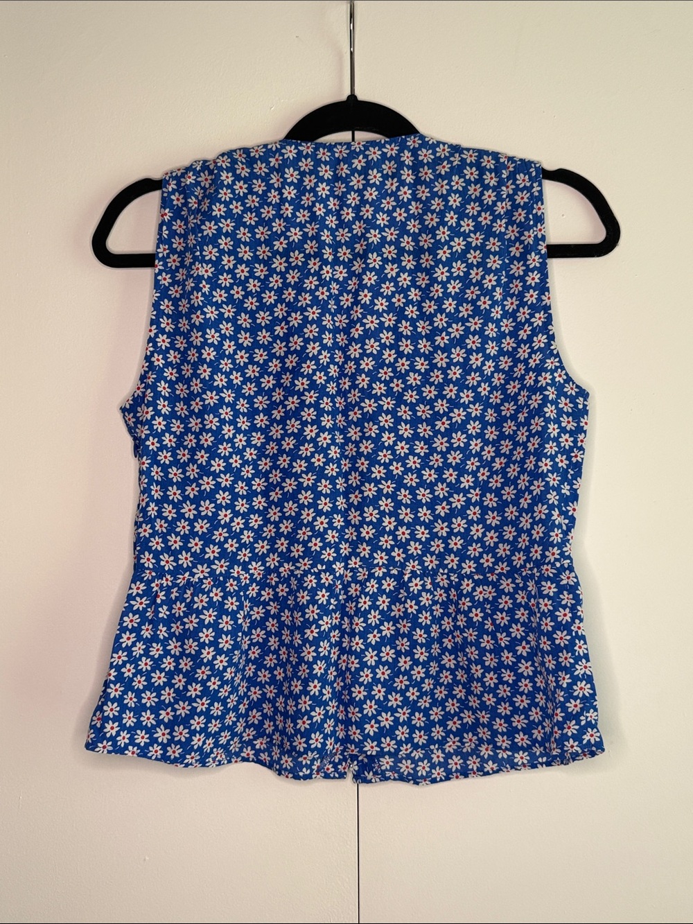Madewell Blue Daisy-Print Sleeveless V-Neck Camisole - Picture 7 of 7